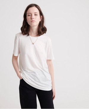 Superdry Edit Tencel Crew Neck Női Pólók Fehér | XHGQE7346